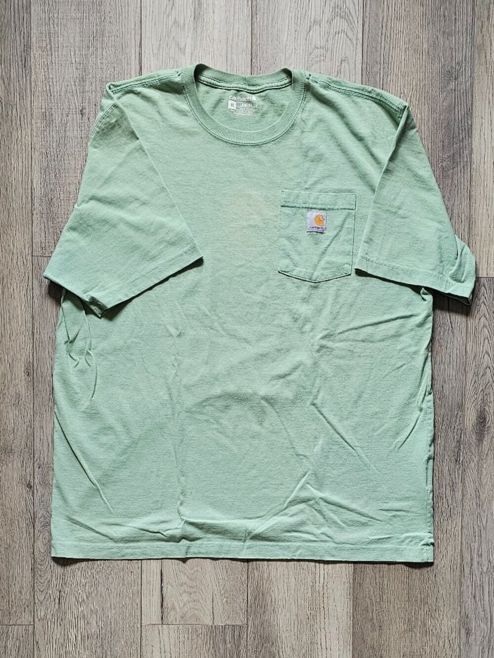 Carhartt Loose Fit K87 Heavyweight Pocket T-Shirt Light Sage Green Mens XL